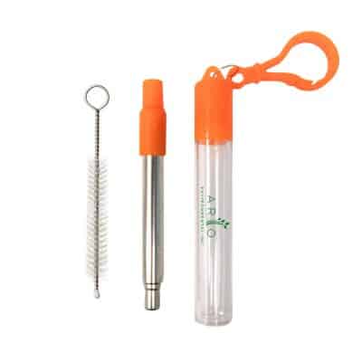 Collapsible Reusable Stainless Steel Straw-1