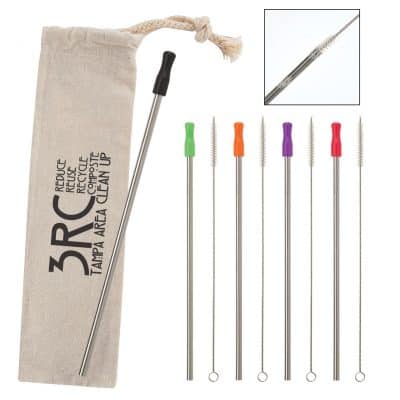 Stainless Straw Kit With Cotton Pouch-1