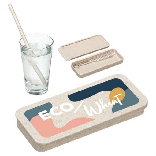 Eco Wheat Straw Kit With Cleaning Brush-1