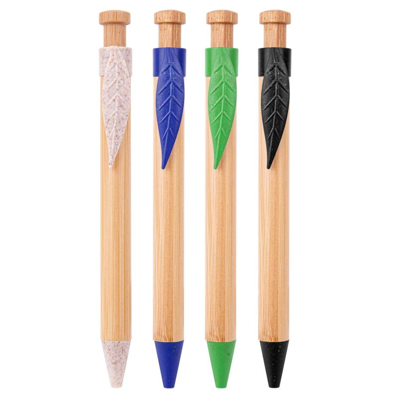 Custom The Camden Bamboo Retractable Wheat Straw Eco-Pen - 8