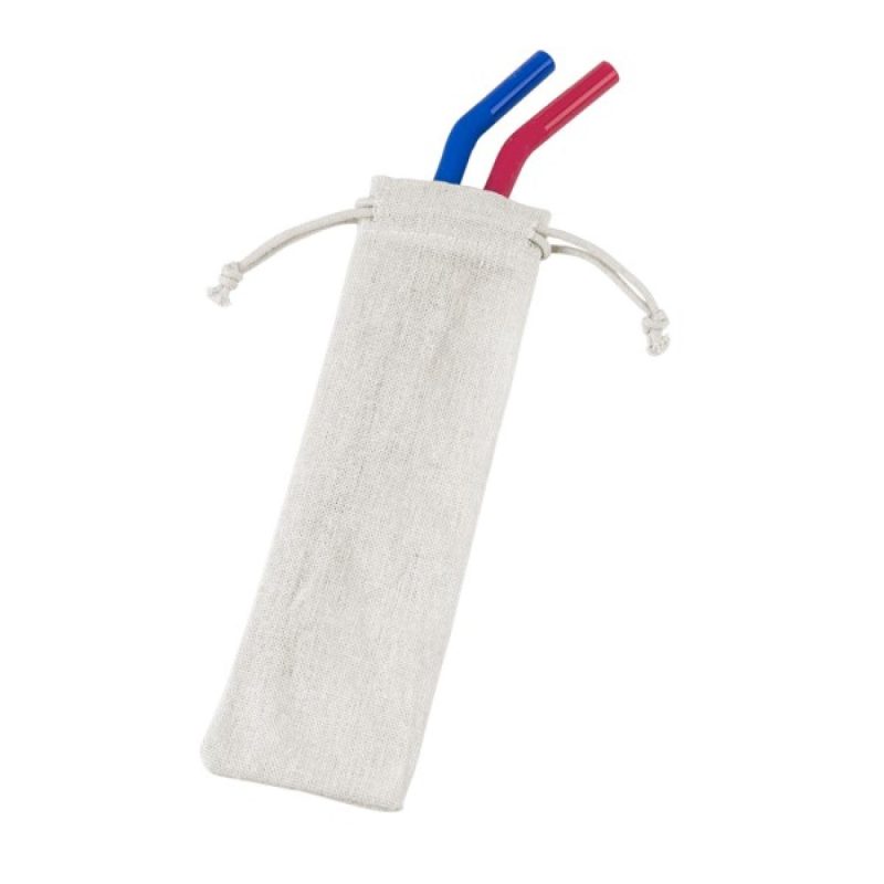 Custom Reusable Stainless Steel Two Straw Set - 8