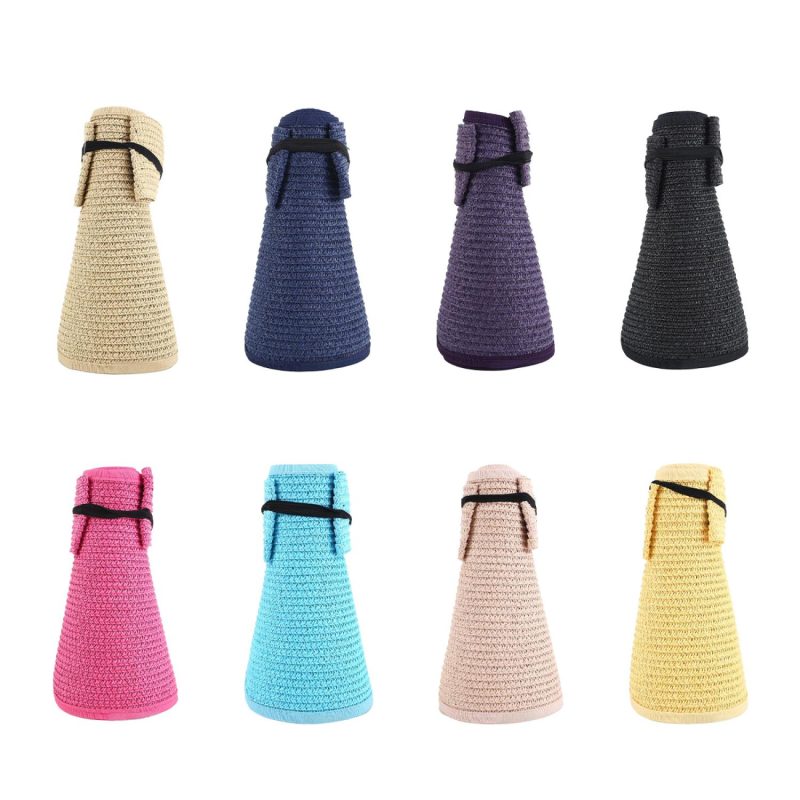 Custom Breathable Paper Straw Sun Visor - 2