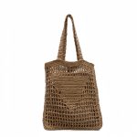 Custom Eco-Friendly Hand-Woven Bohemian Summer Paper Straw Tote Bag - 1