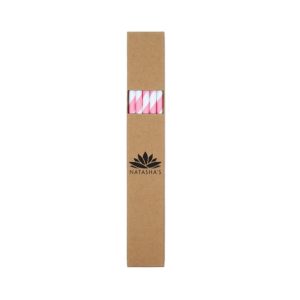 Custom 10 Pack Biodegradable Paper Straws in Paper Box (0.6 cm diameter)