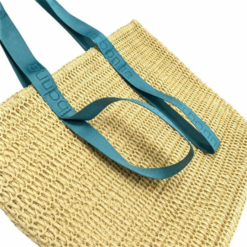 Custom Paper Straw Tote Bag - 1