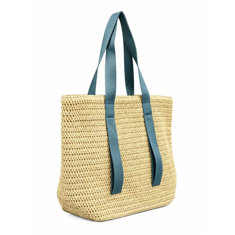Paper-Straw-Tote-Bag-SGWH2062 Custom Paper Straw Tote Bag