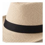 Custom Paper Straw Fedora With Woven Band - 2