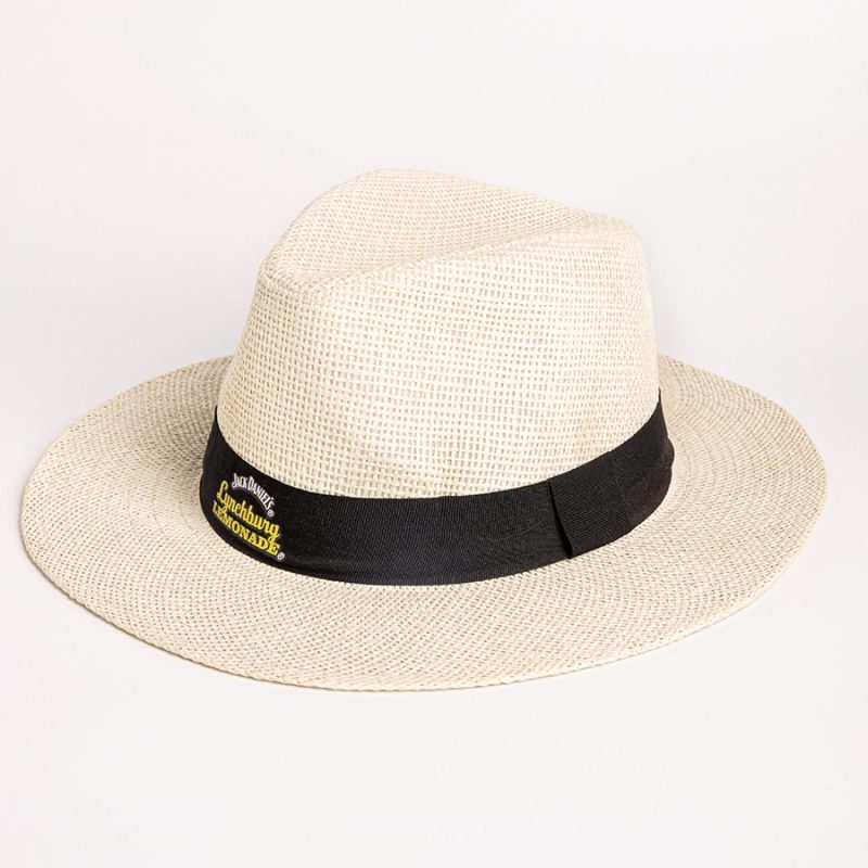 Custom Pinched-Crown Paper Straw Fedora - 1