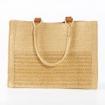 Custom Woven Straw Beach Tote - 3
