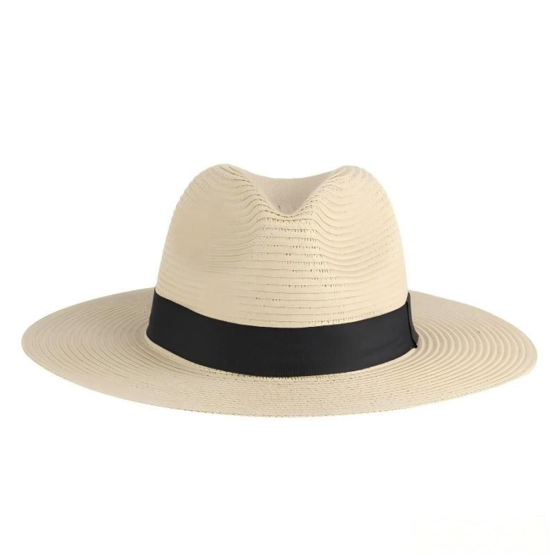 Custom Breathable Paper Straw Fedora With Wide UV-Protective Brim - 1