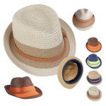 Custom Wide Brim Paper Straw Fedora - 1