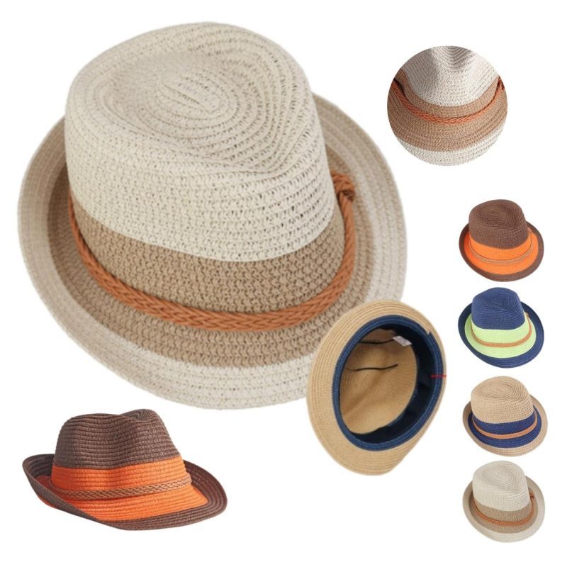 Custom Wide Brim Paper Straw Fedora - 1