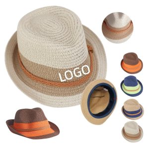 Custom Wide Brim Paper Straw Fedora