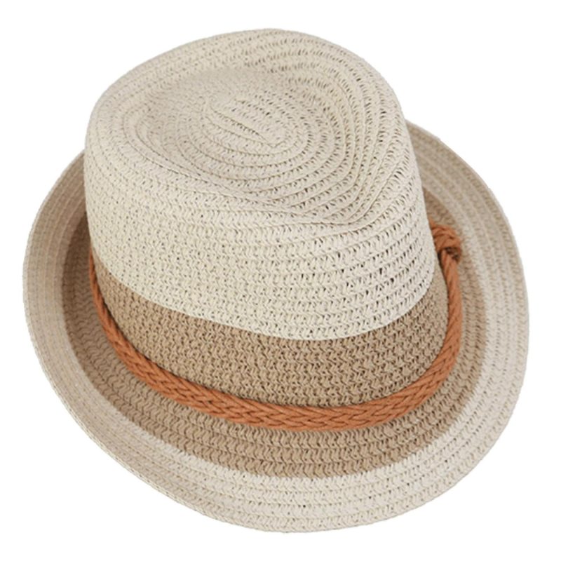 Custom Wide Brim Paper Straw Fedora - 5