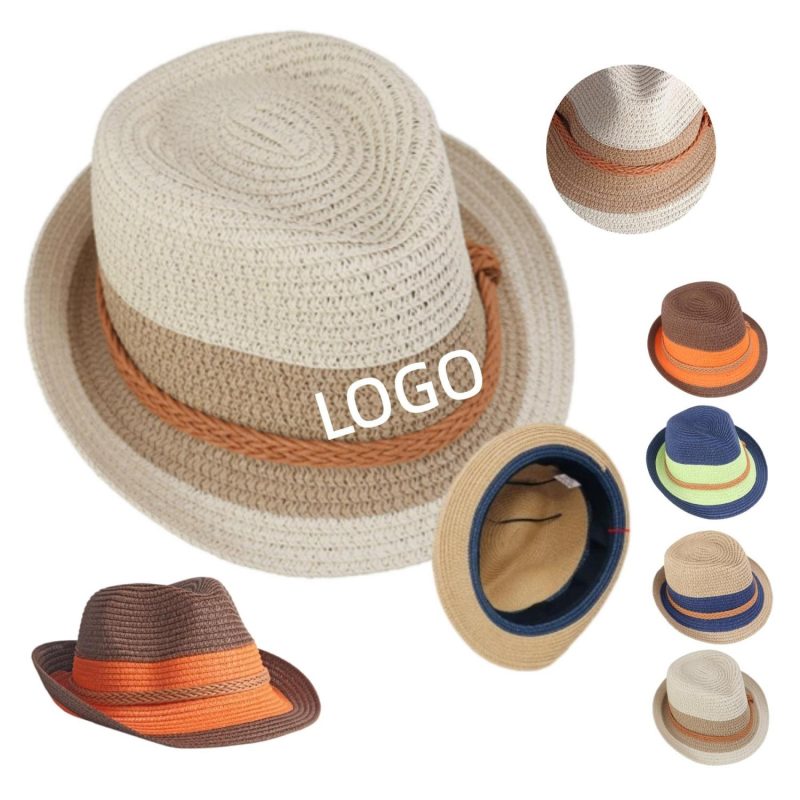 Custom Wide Brim Paper Straw Fedora